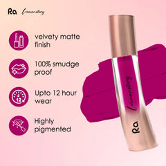 Ra Womanstory Comfy Silk Non Transfer 12H Liquid Matte Lipstick - 09 Berry Much