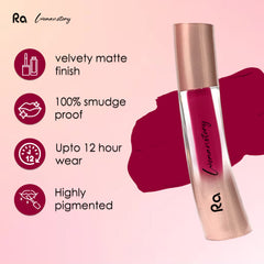 Ra Womanstory Comfy Silk Non Transfer 12H Liquid Matte Lipstick - 49 Cherry Blossom