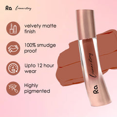 Ra Womanstory Comfy Silk Non Transfer 12H Liquid Nude Matte Lipstick - 28 Cocoa Kiss