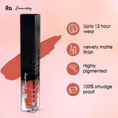 Ra Womanstory Comfy Silk Non Transfer 12H Liquid Nude Matte Lipstick - 40 Divalicious
