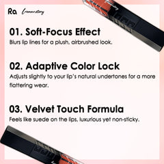 Ra Womanstory Comfy Silk Non Transfer 12H Liquid Nude Matte Lipstick - 40 Divalicious