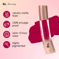 Ra Womanstory Comfy Silk Non Transfer 12H Liquid Matte Lipstick - 50 Pink Merinque