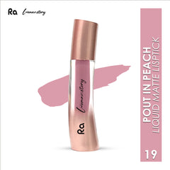 Ra Womanstory Comfy Silk Non Transfer 12H Liquid Nude Matte Lipstick - 19 Pout in Peach