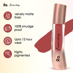 Ra Womanstory Comfy Silk Non Transfer 12H Liquid Matte Lipstick - 31 Sleepover Pout