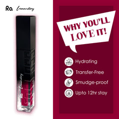 Ra Womanstory Comfy Silk Non Transfer 12H Liquid Matte Lipstick - 49 Cherry Blossom