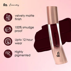 Ra Womanstory Comfy Silk Non Transfer 12H Liquid Matte Lipstick - 90 Cougar