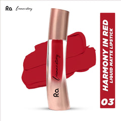 Ra Womanstory Comfy Silk Non Transfer 12H Liquid Matte Lipstick - 03 Harmony in Red