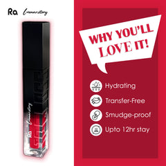 Ra Womanstory Comfy Silk Non Transfer 12H Liquid Matte Lipstick - 02 Red Rouge