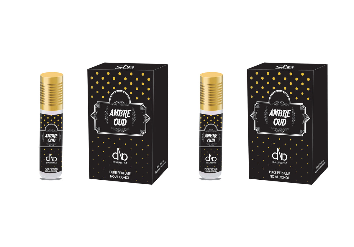 DNA AMBRE OUD - DUBAI SERIES 6ml Attar Roll-on Concentrated Perfume - Pack of 2