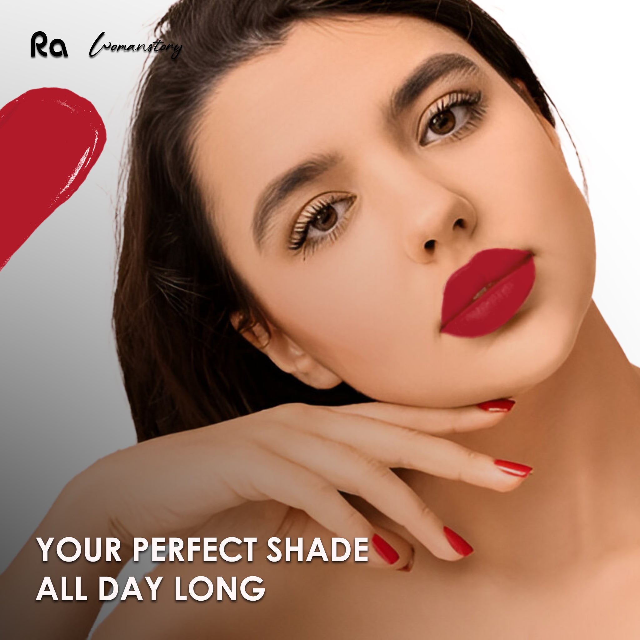 Ra Womanstory Comfy Silk Non Transfer 12H Liquid Matte Lipstick - 03 Harmony in Red