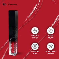 Ra Womanstory Comfy Silk Non Transfer 12H Liquid Matte Lipstick - 03 Harmony in Red