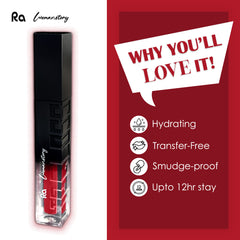 Ra Womanstory Comfy Silk Non Transfer 12H Liquid Matte Lipstick - 03 Harmony in Red